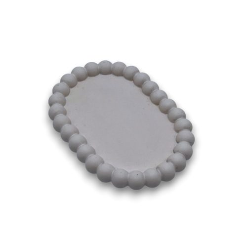Bubble oval krémszín ékszertartó
