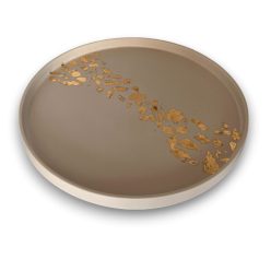 Kerek dísztálca arany díszítéssel