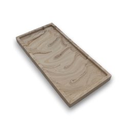 Line barna marble tál